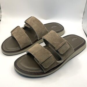 Rag & Bone Parker Slide Suede Mushroom Brown Size 40 / 10 Sandals